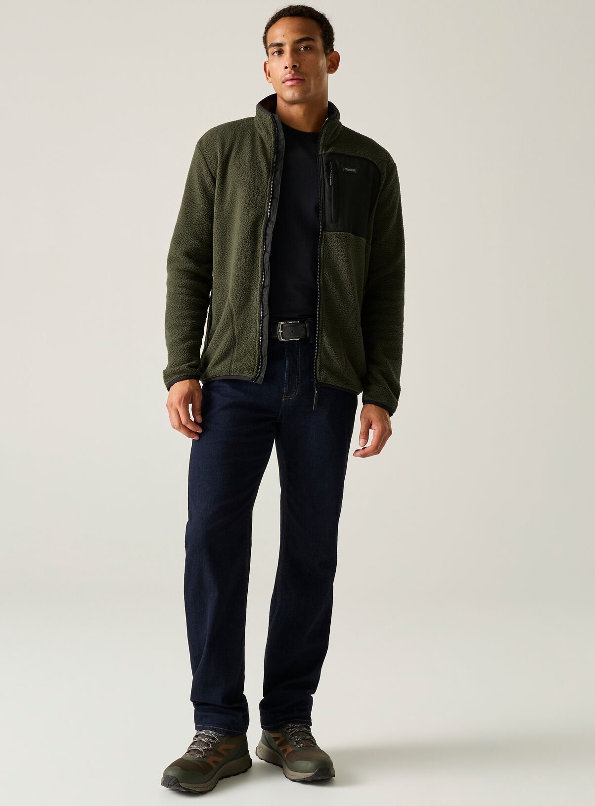 REGATTA Frankie Borg Full Zip Fleece Khaki XXXL - Image 4 thumbnail